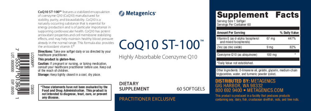 CoQ10 ST-100™, 60 Softgels , Emersons Emersons-Alt Form_Softgels softgels