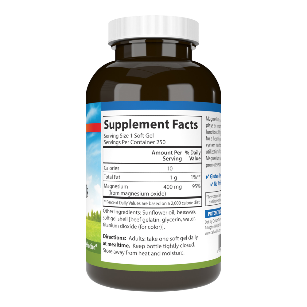 Liquid Magnesium 400mg, 250 Softgels