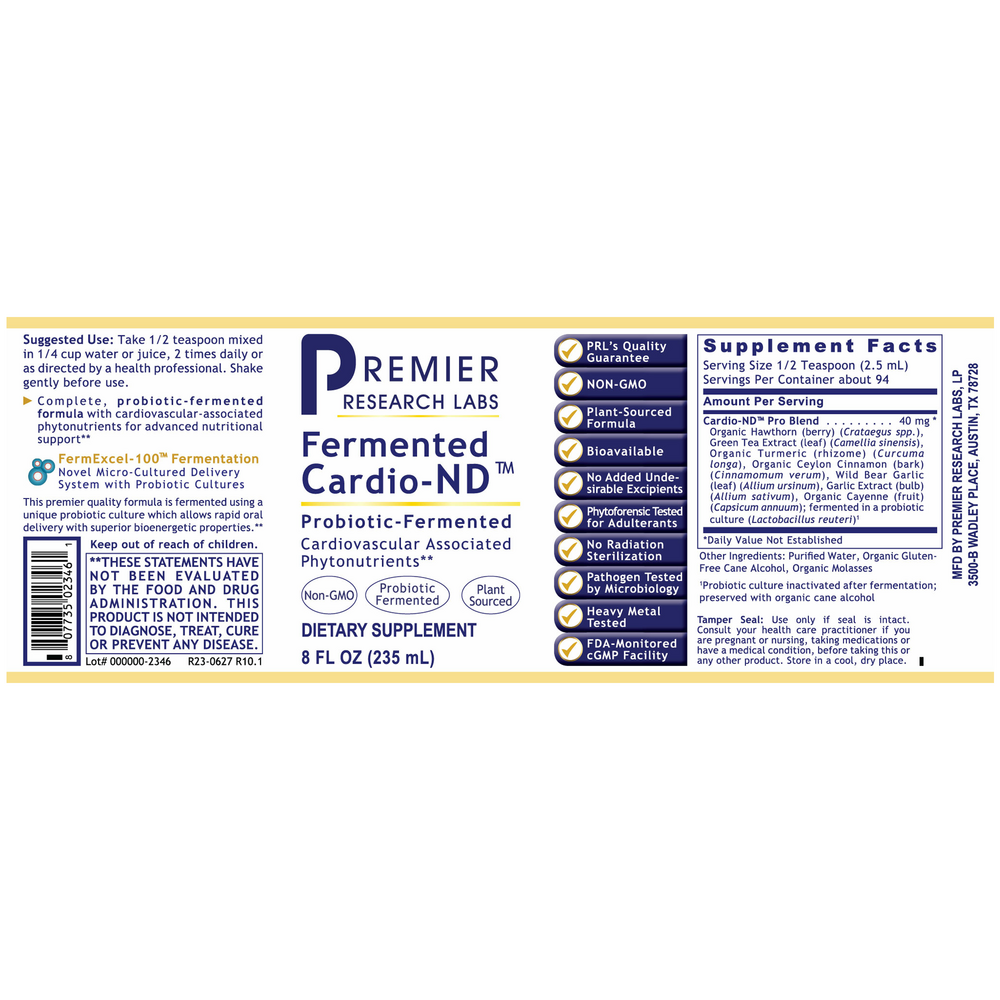 Cardio-ND, 235 Milliliters , Brand_Premier Research Labs Form_Liquid liquid Requires Consultation Size_235 Milliliters
