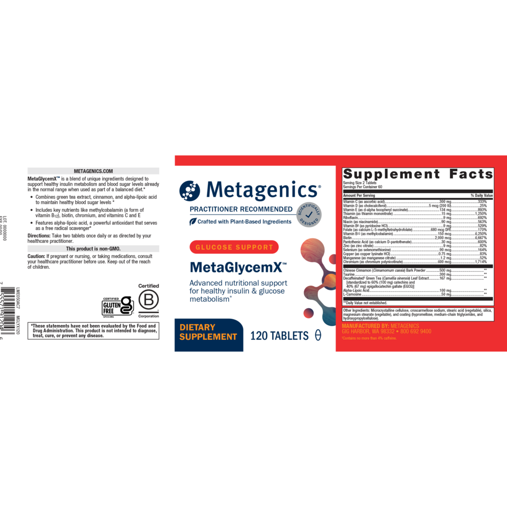 MetaGlycemX™, 120 Tablets , Emersons Form_Tablets tabs