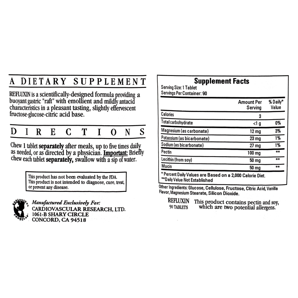 Refluxin, 90 Tablets