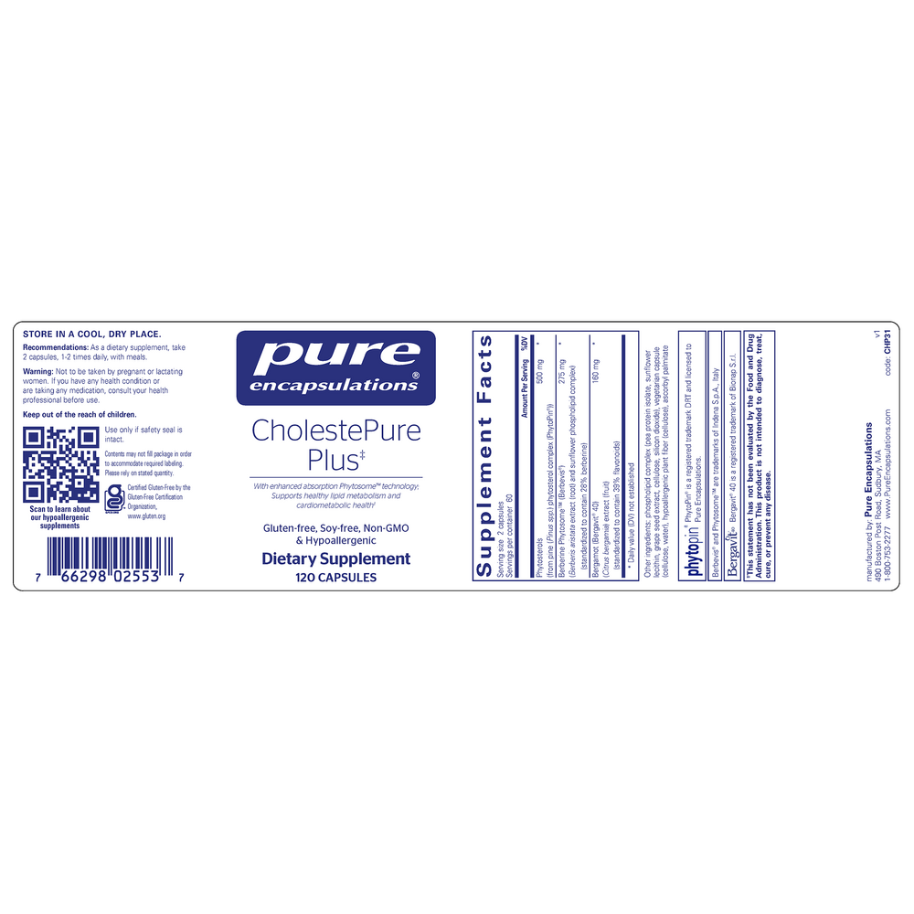 CholestePure Plus, 120 Capsules