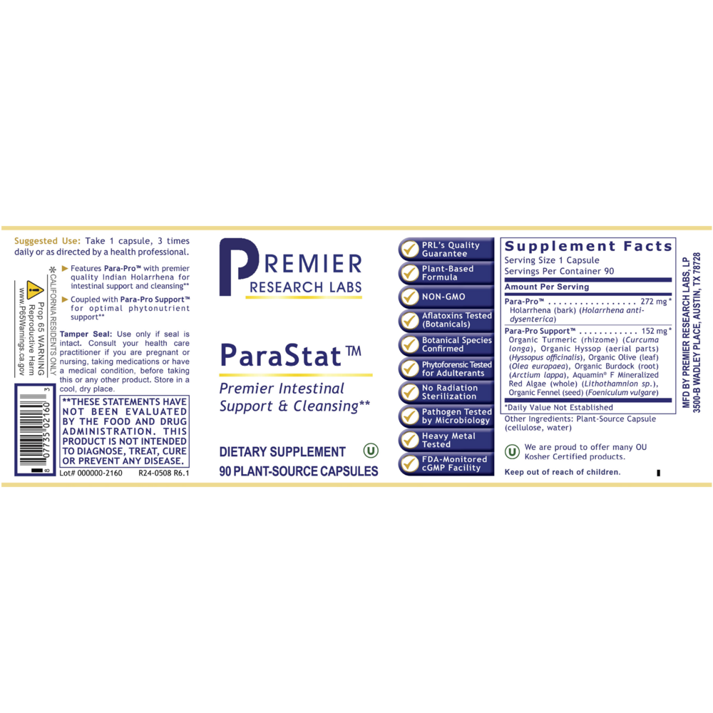 ParaStat™, 90 Capsules , Brand_Premier Research Labs capsules Form_Capsules Requires Consultation Size_90 Capsules