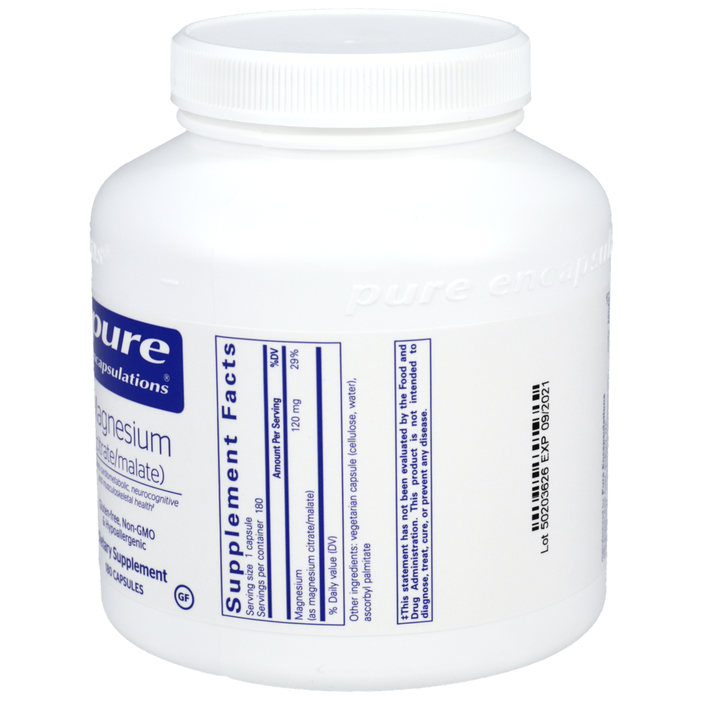 Magnesium(Citrate/Malate), 180 Capsules , Brand_Pure Encapsulations caps Emersons