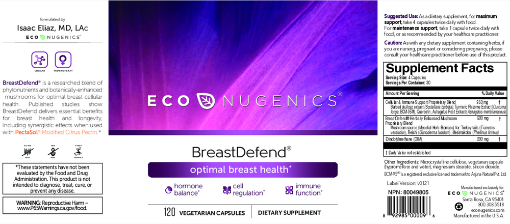 BreastDefend, 120 Capsules