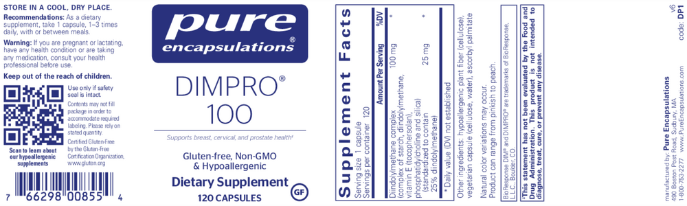 DIM-Pro 100, 120 Capsules , Brand_Pure Encapsulations Form_Capsules Requires Consultation Size_120 Capsules