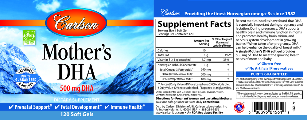 Mom's DHA, 120 Softgels