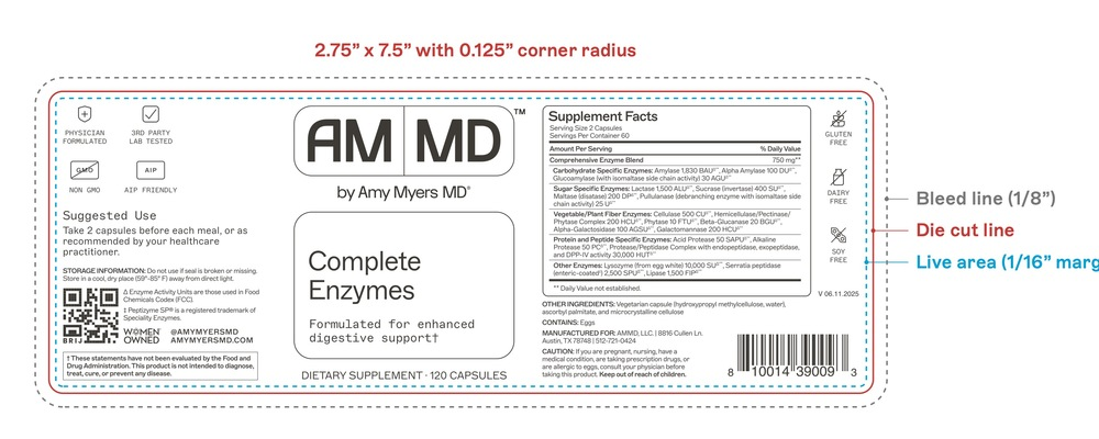 Amy Myers MD Complete Enzymes - back