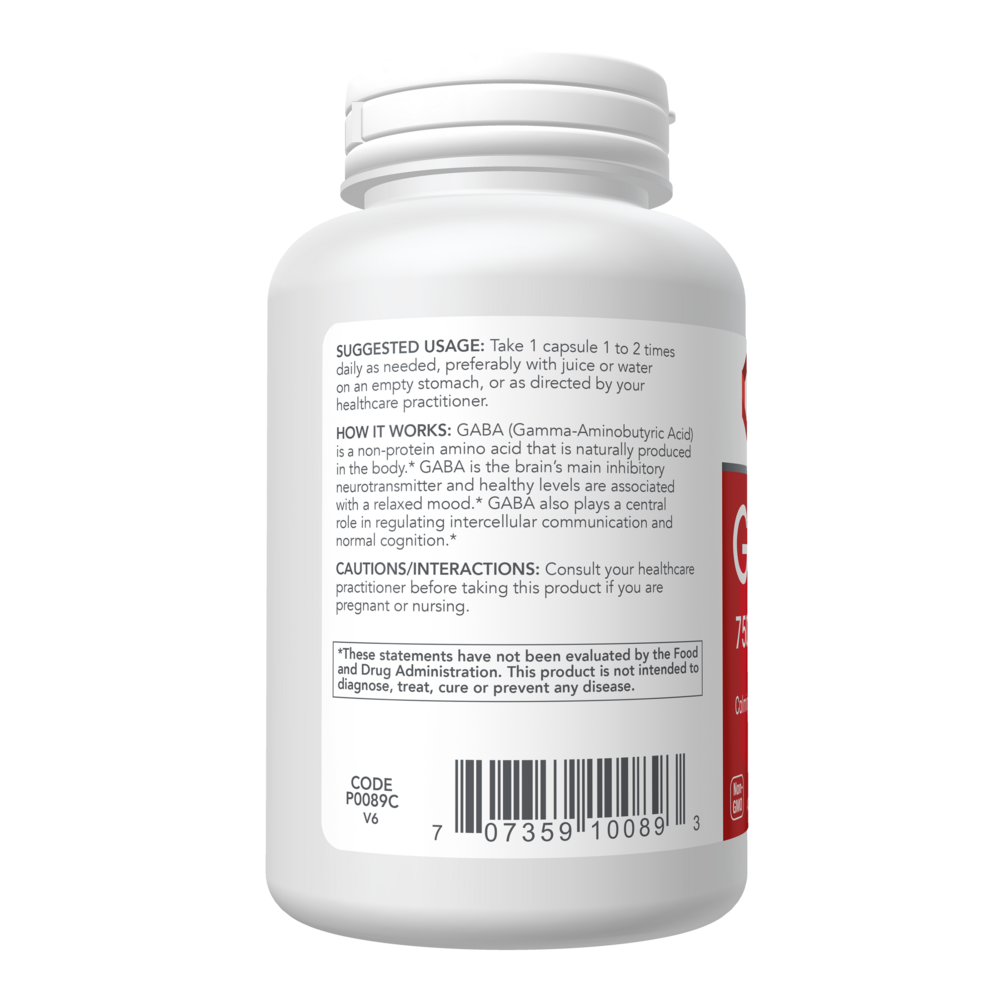 Gaba 750mg, 120 Capsules , Brand_Protocol for Life Balance capsules Form_Capsules Requires Consultation Size_120 Capsules