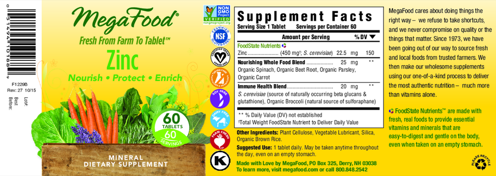 Zinc, 60 Tablets