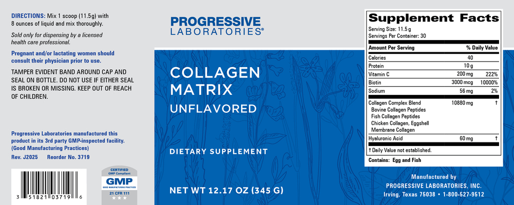 Collegan Matrix Powder, 345 Grams , Brand_Progressive Labs Form_Powder powder Requires Consultation Size_345 Grams