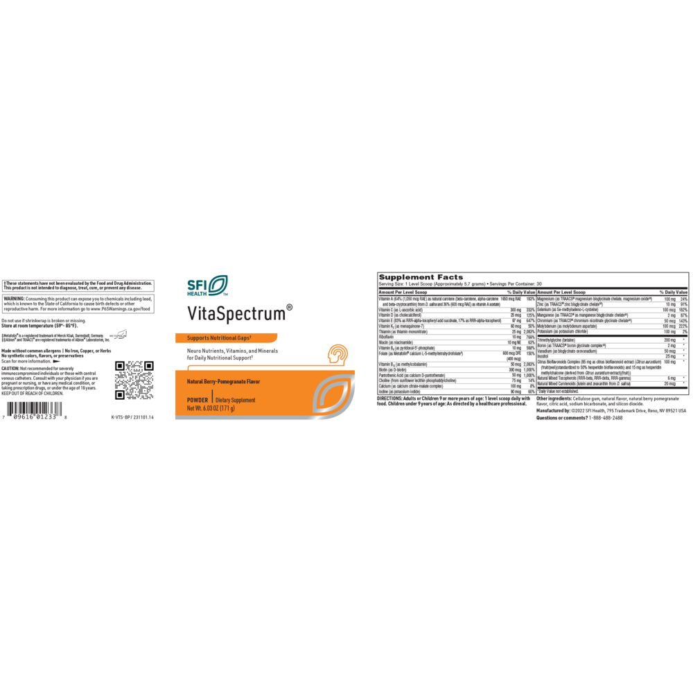 VitaSpectrum® Powder (Berry-Pomegranate), 171 g