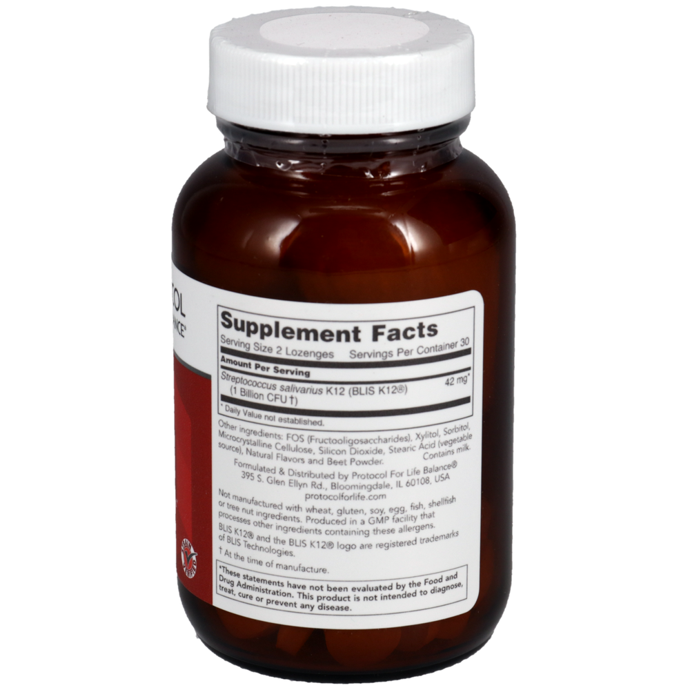 E.N.T. Biotic BLIS K12 probiotic, 60 Lozenges , Brand_Protocol for Life Balance Form_Lozenges lozenges Requires Consultation Size_60 Lozenges