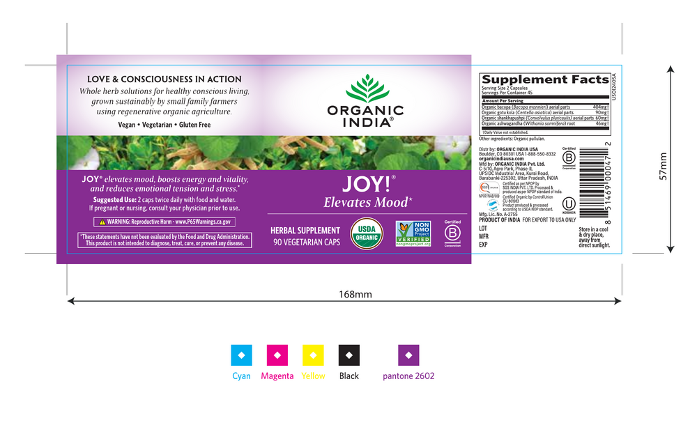 Joy!, 90 capsules , Ayurveda Brand_Organic India Form_Capsules
