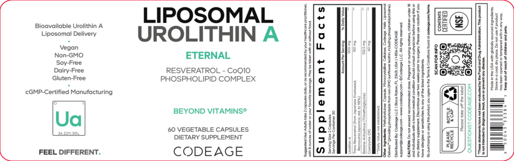 Liposomal Urolithin A, 60 Capsules