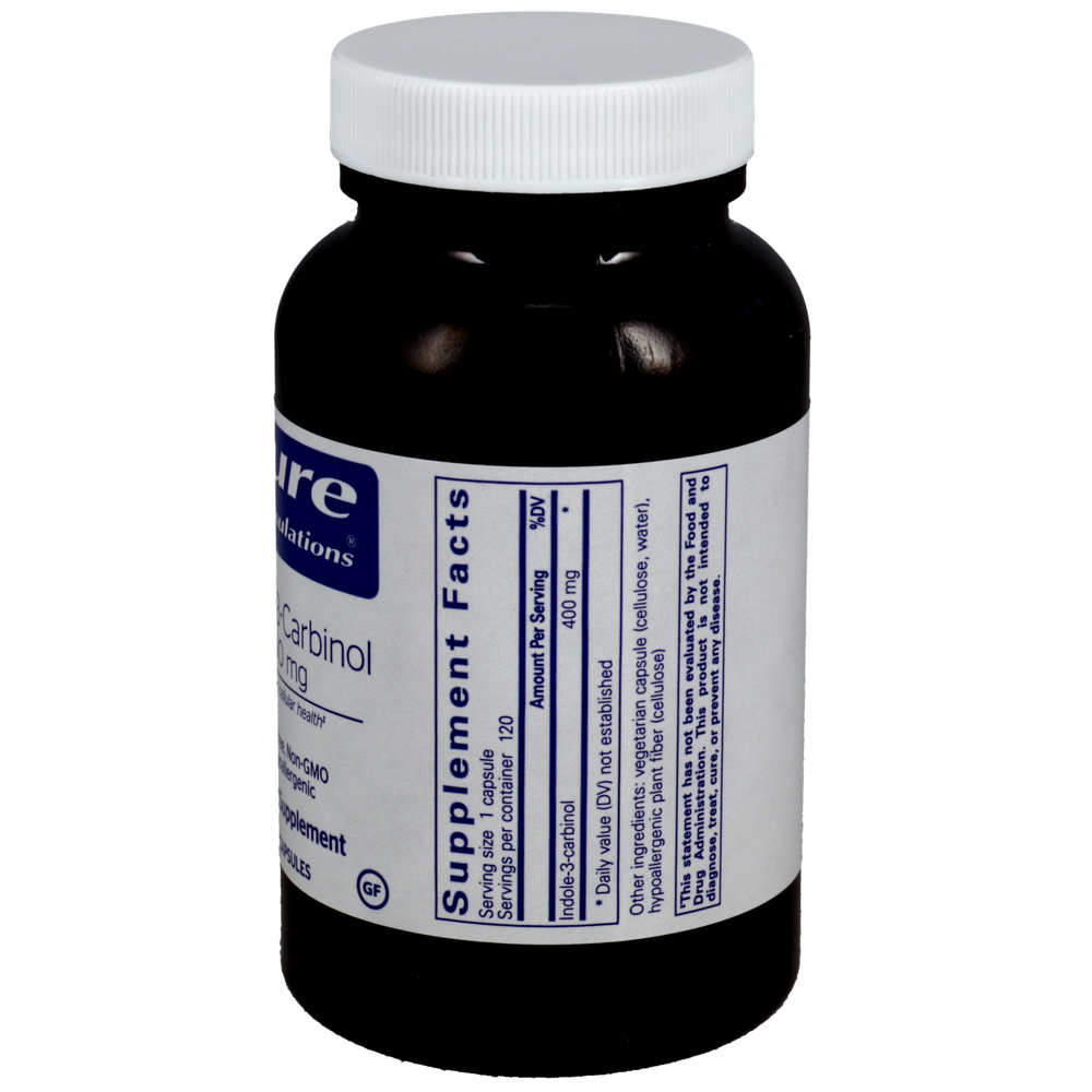 Indole-3-Carbinol, 400 mg, 120 Capsules , Brand_Pure Encapsulations caps Form_Capsules Not Emersons Potency_400 mg Size_120 Caps