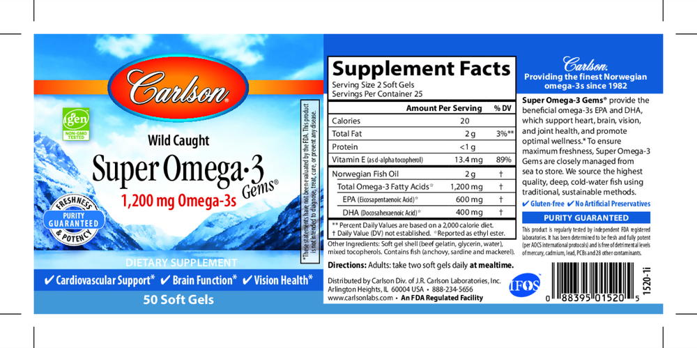 Super Omega-3 Gems, 50 Softgels