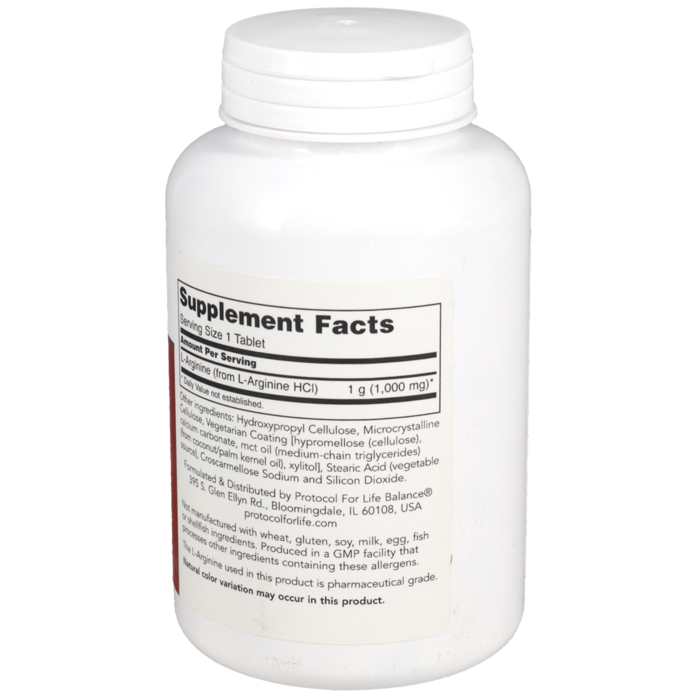 Arginine 1000mg, 120 Tablets , Brand_Protocol for Life Balance Form_Tablets Requires Consultation Size_120 Tablets tablets