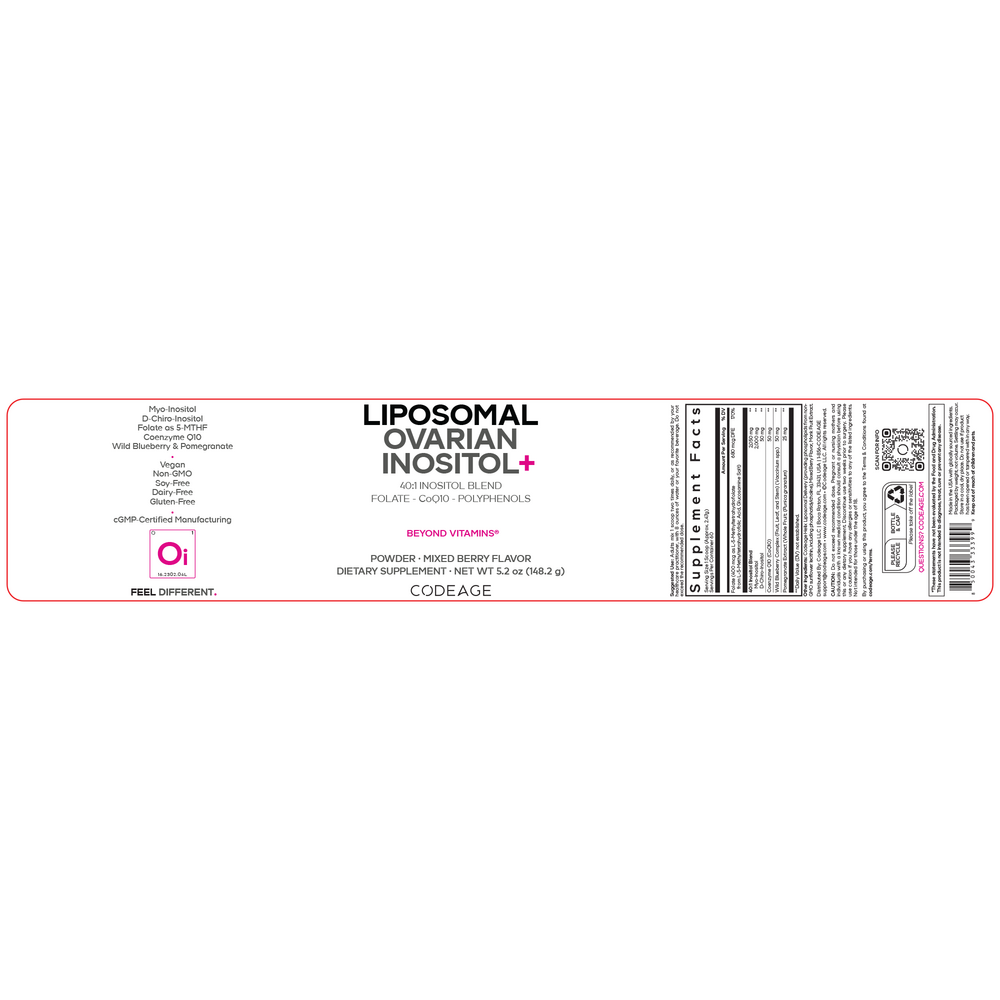 Liposomal Ovarian Inositol+ Powder, 148.2 g Powder