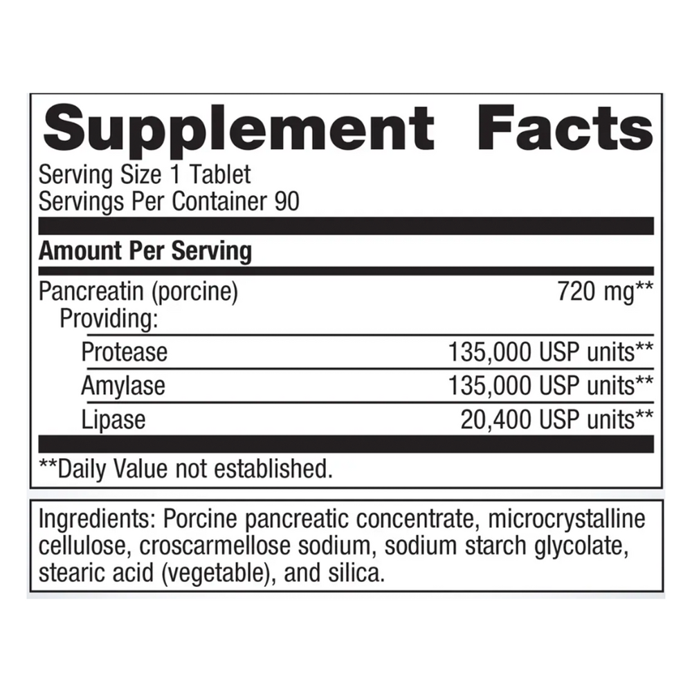 SpectraZyme® Pan 9x ES, 90 Tablets , Emersons Emersons-Alt Form_Tablets tabs