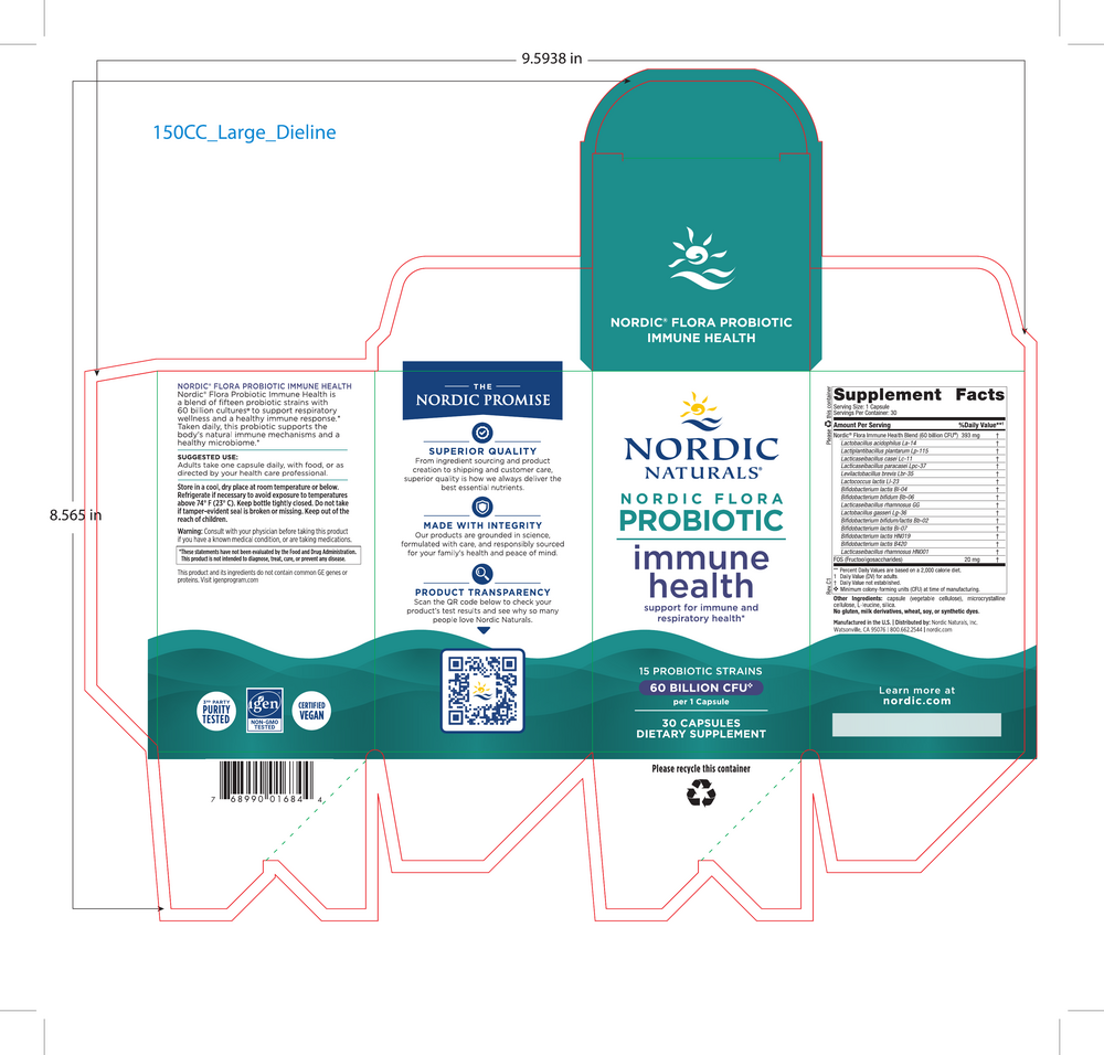 Nordic Flora Probiotic Immune Health - back of bottle