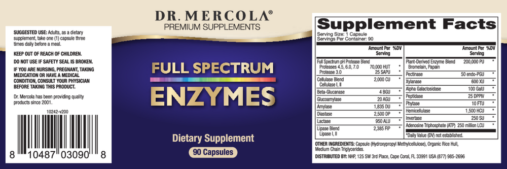 Full Spectrum Enzymes, 90 Capsules