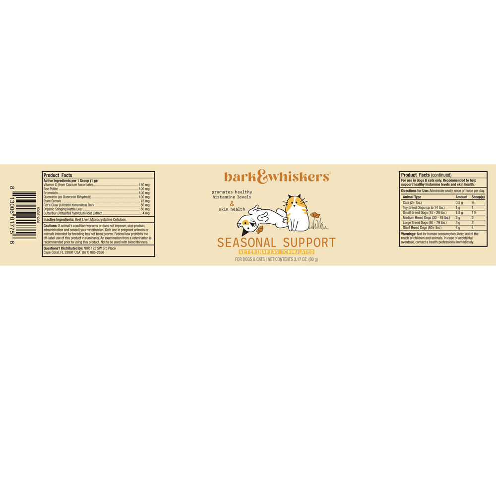 Pet Seasonal Support, 90 g Powder