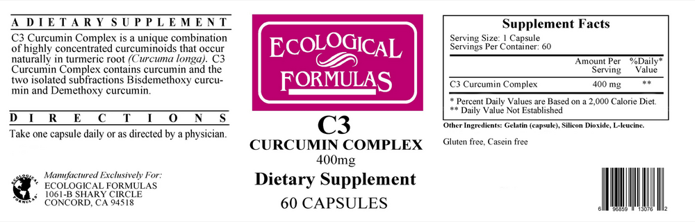 Curcumin C3 Complex, 60 Capsules
