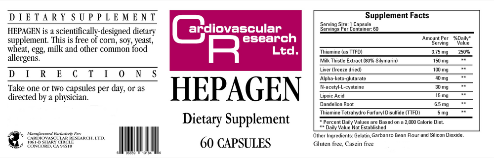 Hepagen, 60 Capsules