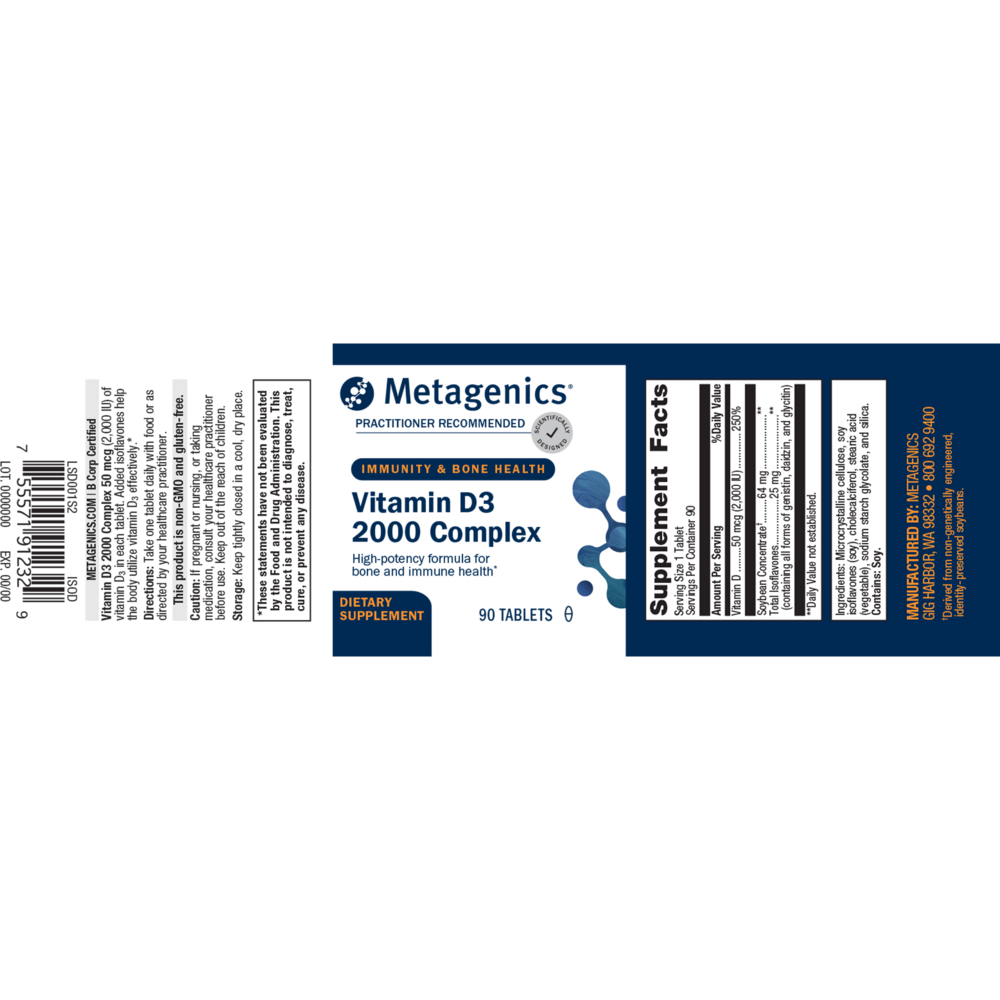 D3 2000™ Complex, 2000 IU, 90 Tablets , Emersons Emersons-Alt Form_Tablets tabs