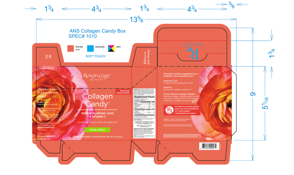 Collagen Candy Sour Apple, 20 Packets