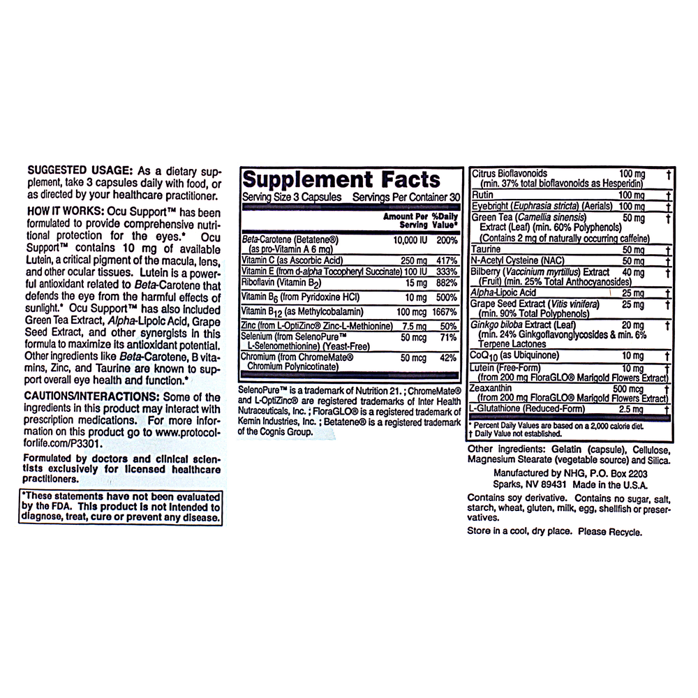Ocu Support, 90 Capsules