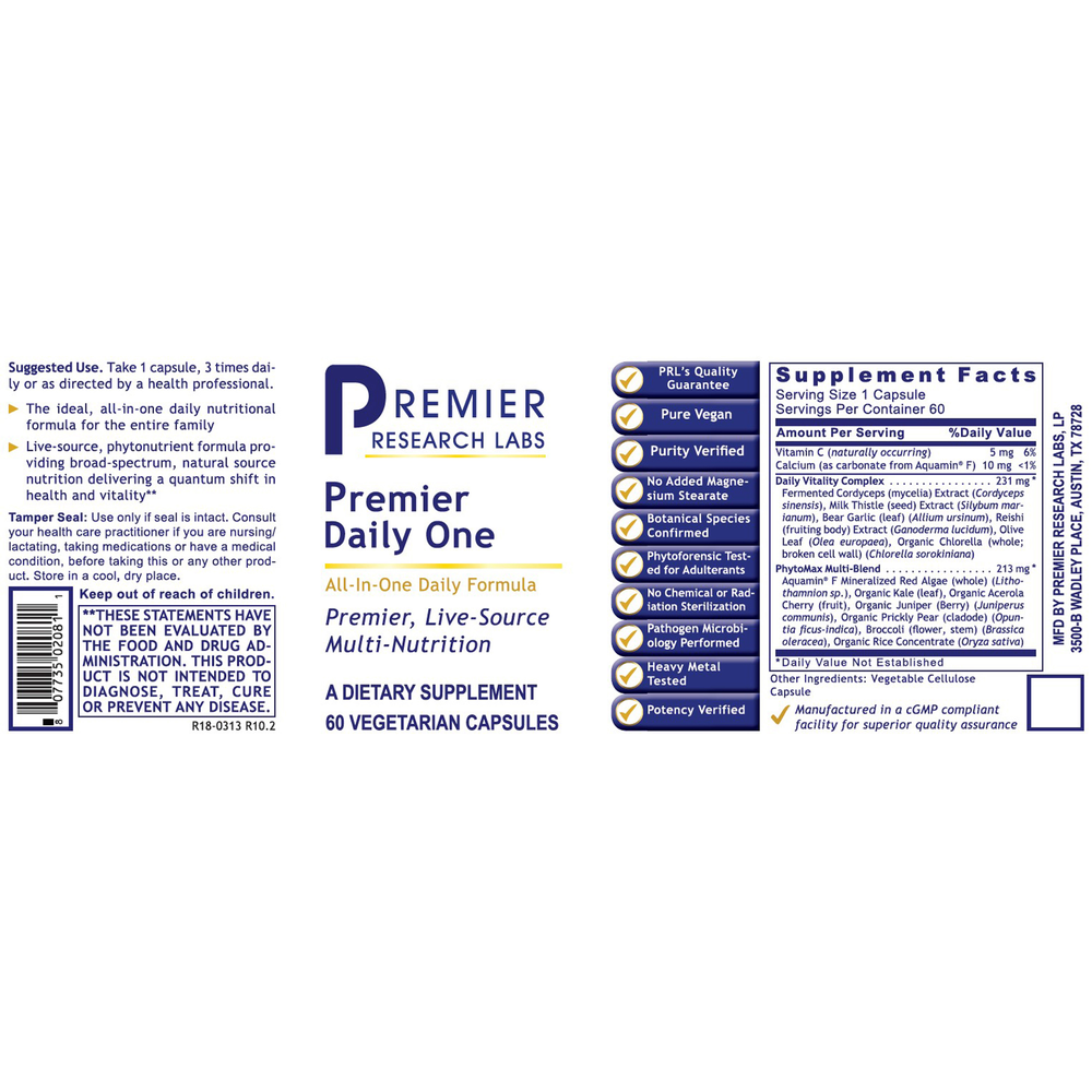 Premier Daily One, 60 Capsules , Brand_Premier Research Labs capsules Form_Capsules Requires Consultation Size_60 Capsules