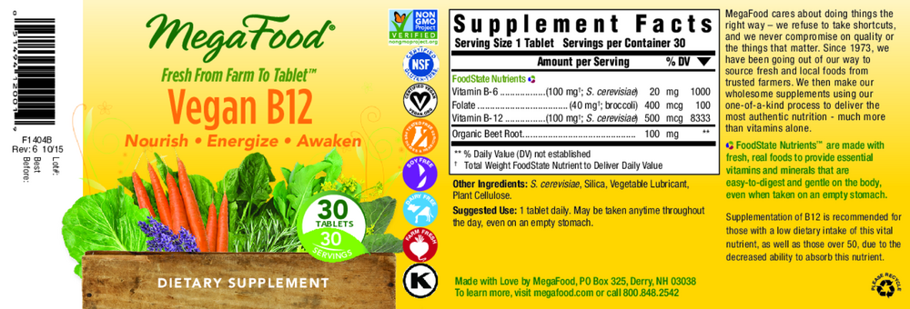 Vegan B12, 30 Tablets