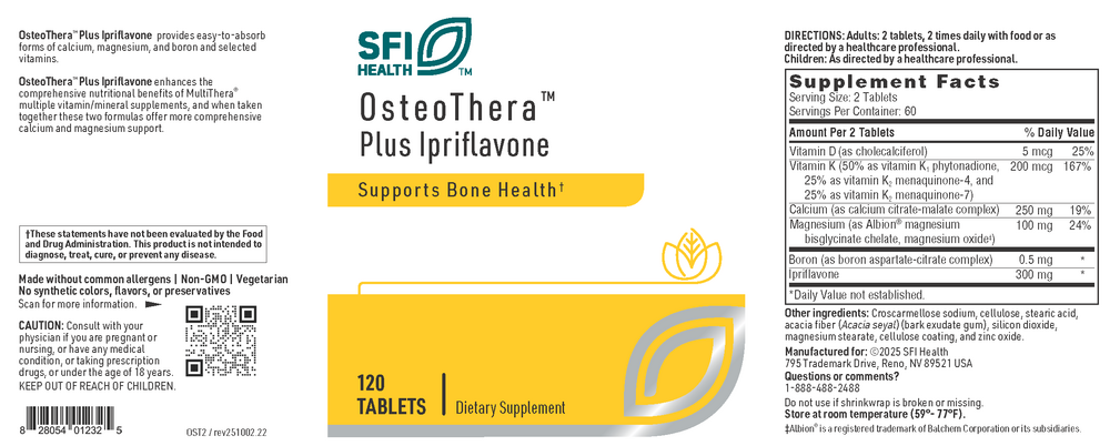 OsteoThera™ Plus Ipriflavone, 120 Tablets