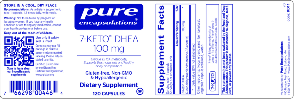 7-KETO� DHEA 100 mg , Pure