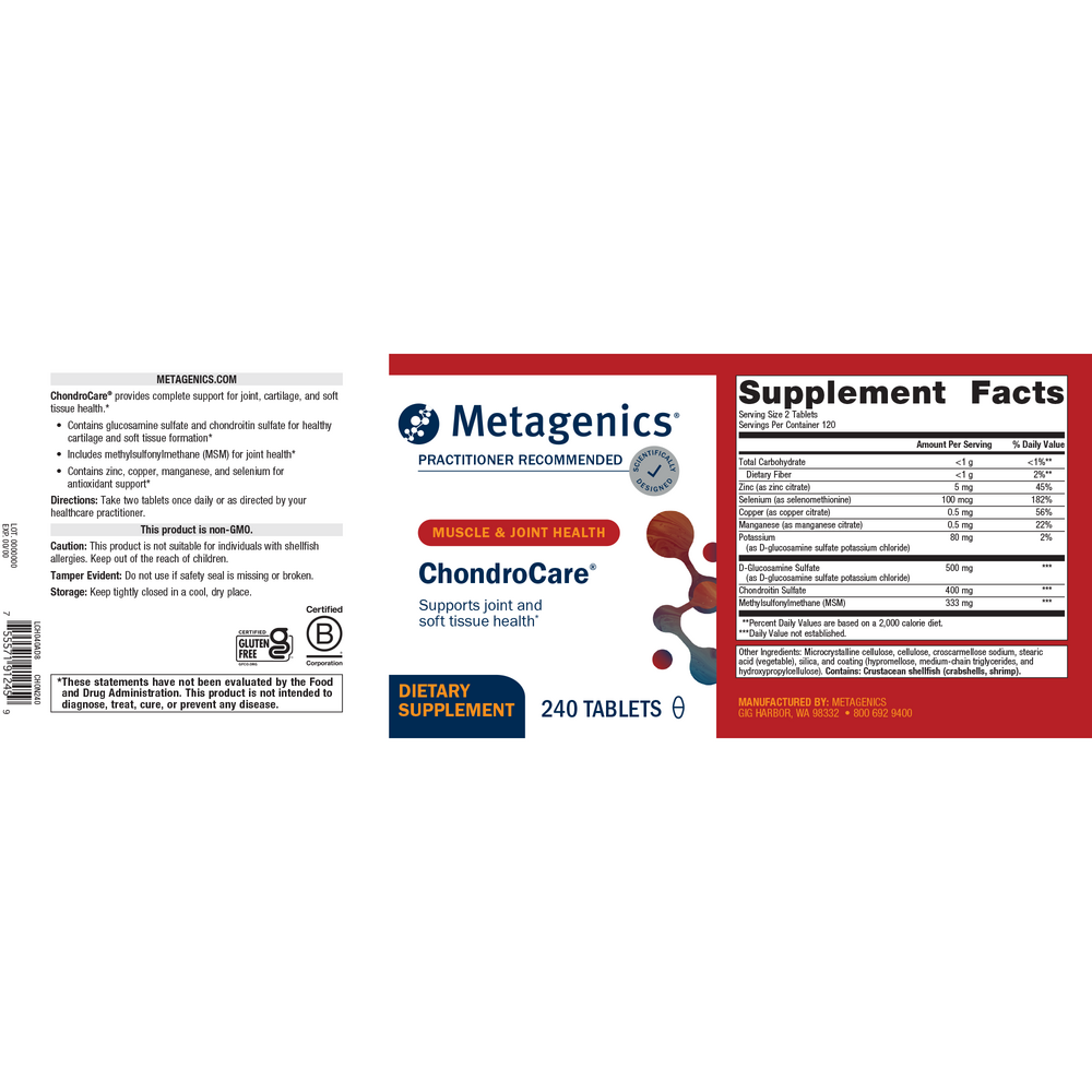 ChondroCare®, 240 Tablets , Emersons Emersons-Alt Form_Tablets tabs