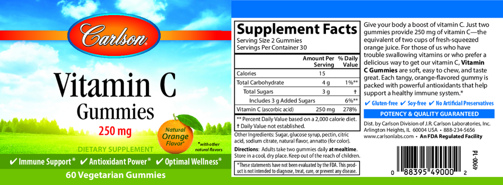 Vitamin C Gummies, 60 Gummies