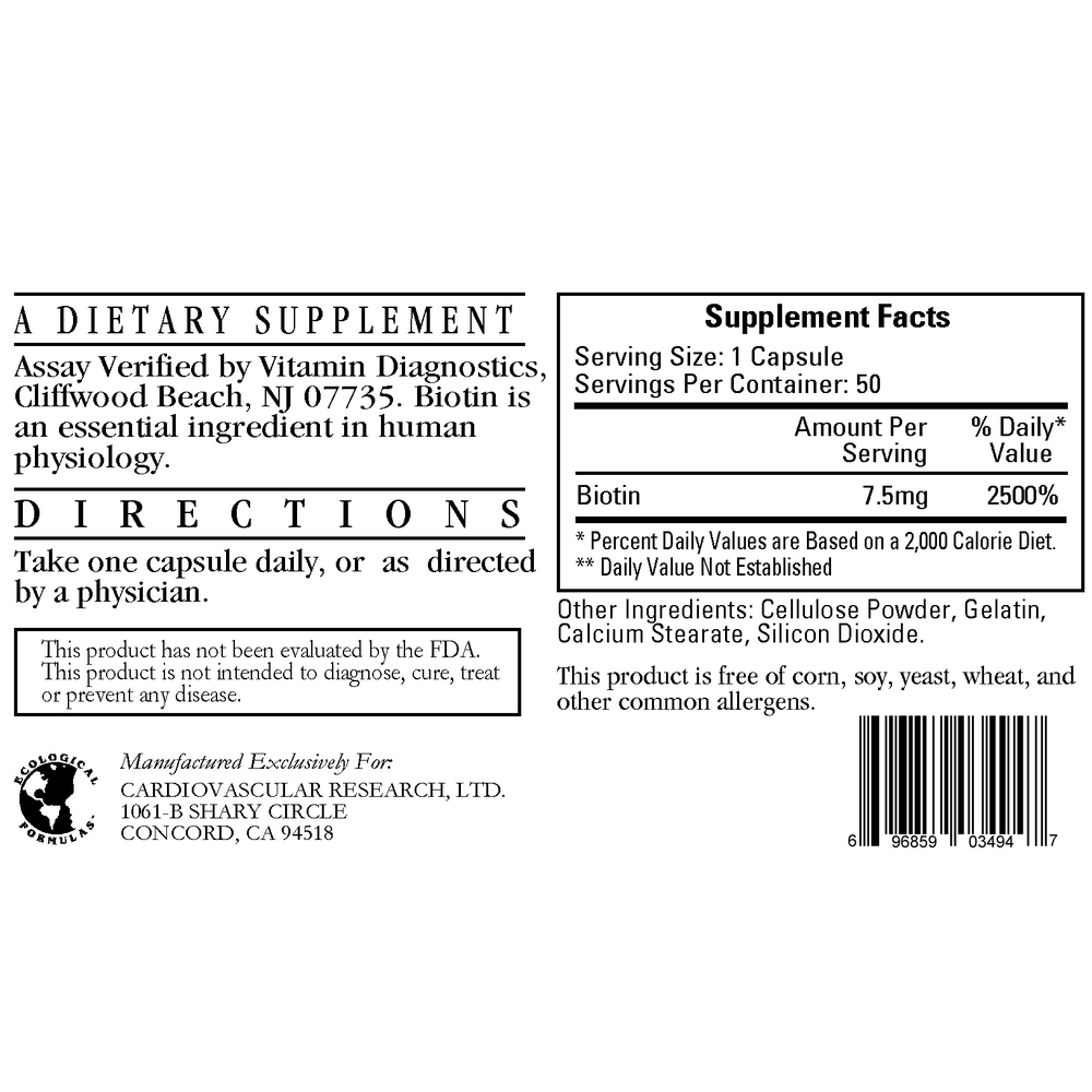 Megabiotin 10,000 mcg, 50 Softgels