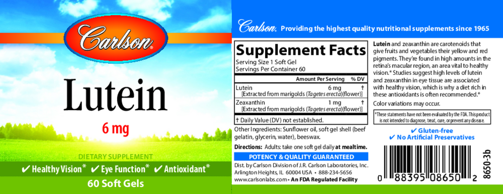 Lutein, 60 Softgels