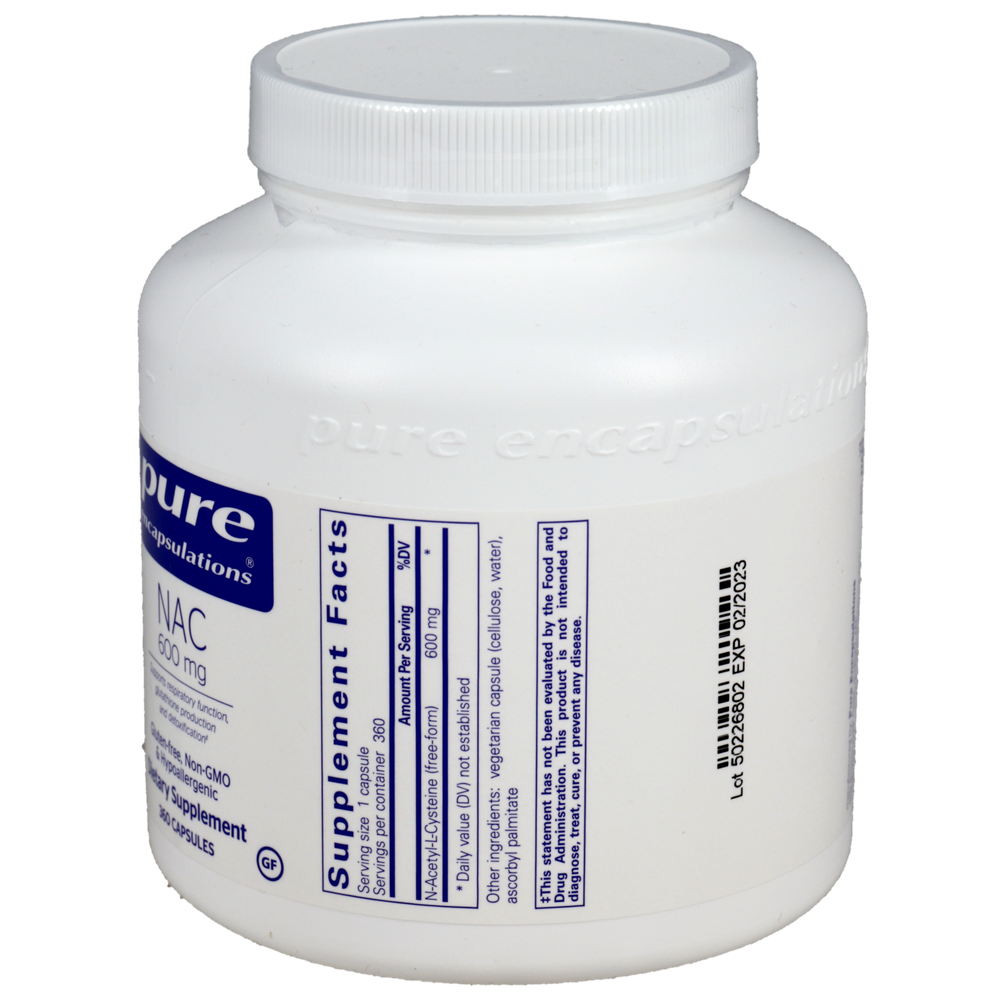 NAC, 600 mg, 360 Capsules , Brand_Pure Encapsulations caps Emersons Form_Capsules Requires Consultation Size_360 Capsules