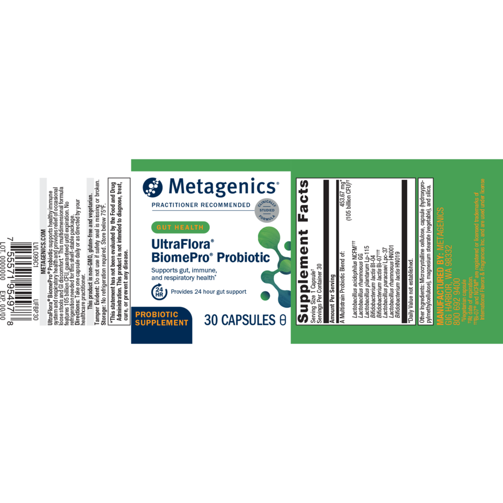 UltraFlora® BiomePro Multistrain, 30 Capsules , caps Emersons Emersons-Alt Form_Capsules