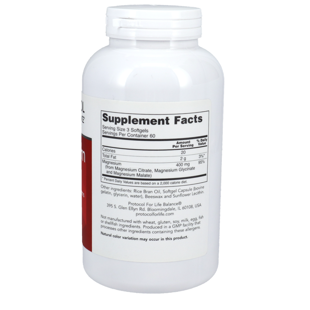 Magnesium Citrate Softgels, 180 Softgels , Brand_Protocol for Life Balance Form_Softgels Requires Consultation Size_180 Softgels softgels