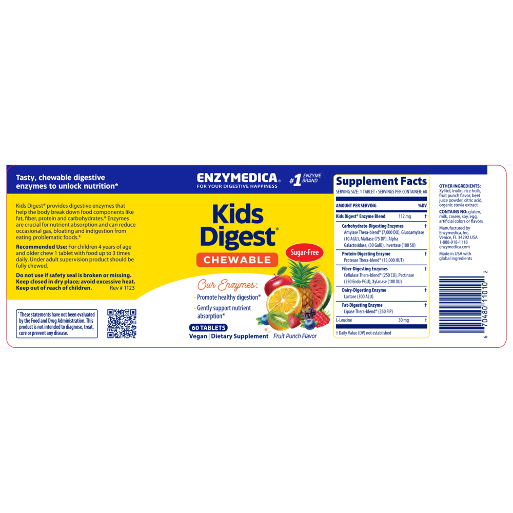 Kids Digest Chewable, 60 Capsules