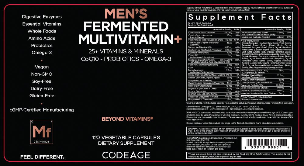 Men's Fermented Multivitamin, 120 Capsules