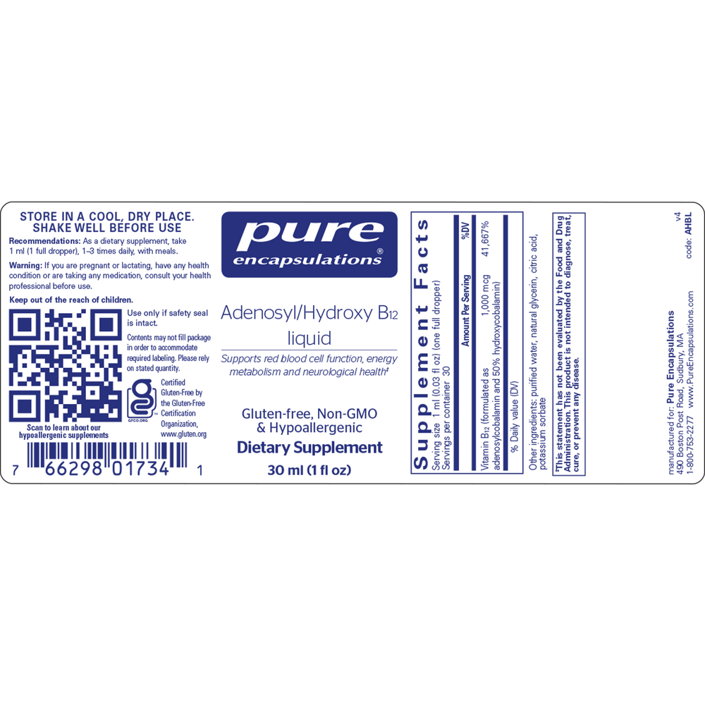 Adenosyl/Hydroxyl B12 Liquid , Pure