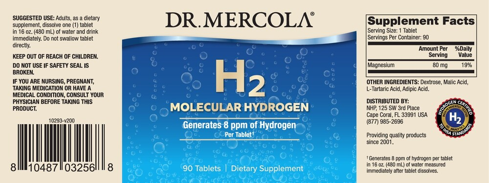 H2 Molecular Hydrogen, 90 Tablets