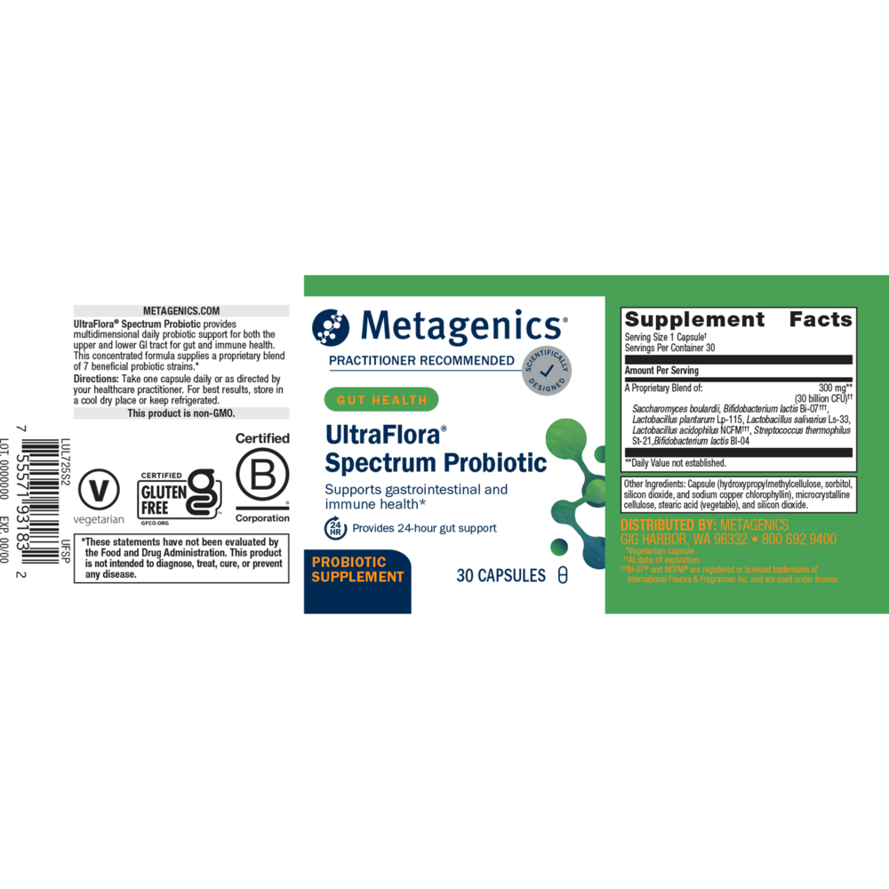 UltraFlora® Spectrum, 30 Capsules , caps Emersons Emersons-Alt Form_Capsules