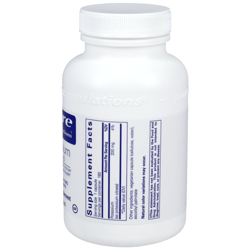 Potassium (Citrate), 180 Capsules , Brand_Pure Encapsulations Form_Capsules Requires Consultation Size_180 Capsules