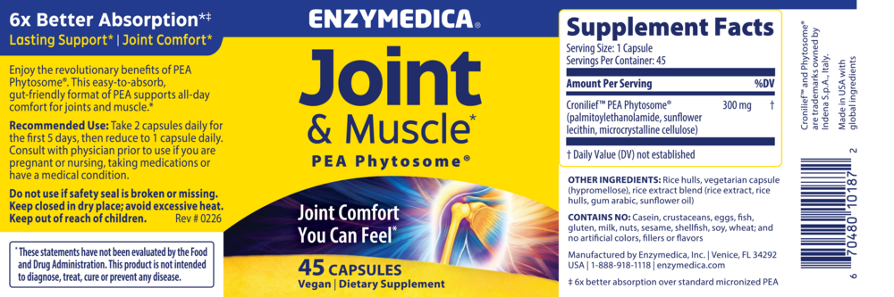 Joint & Muscle with PEA Phytosome®, 60 Capsules